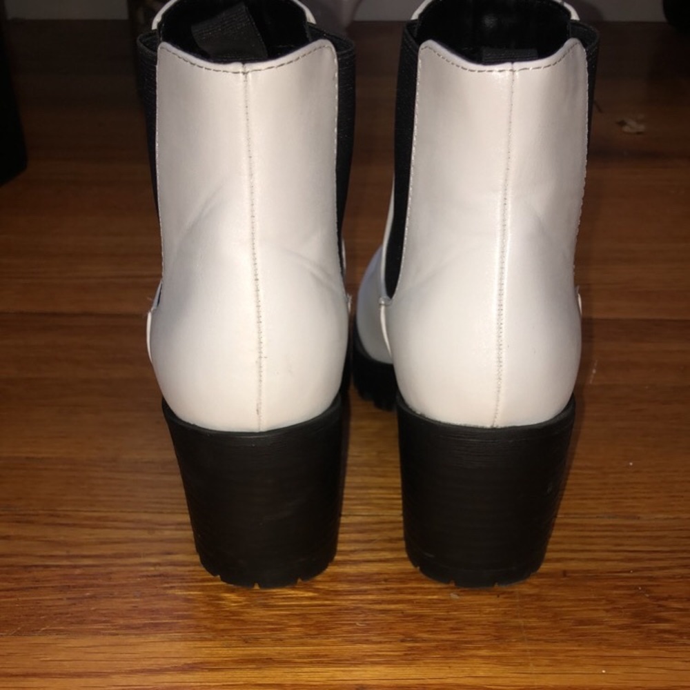 White Chelsea boots